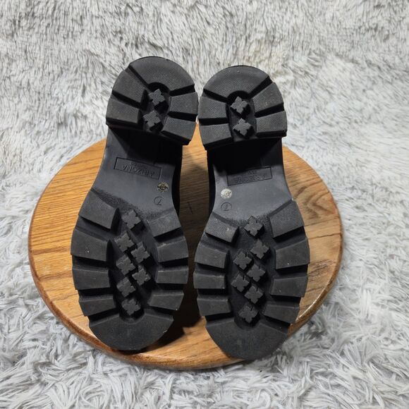 Arizona Moss Womens Size 7M Black Retro Chic Block Heeled Chelsea Booties Boots - Picture 5 of 8